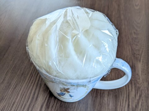 マグカップでふかふか肉まん